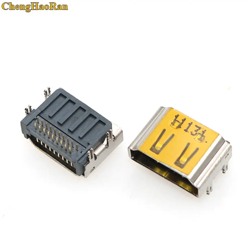 ChengHaoRan HDMI-совместимый гнездовой разъем 19pin sockect 4 фиксированная ножка SMD для