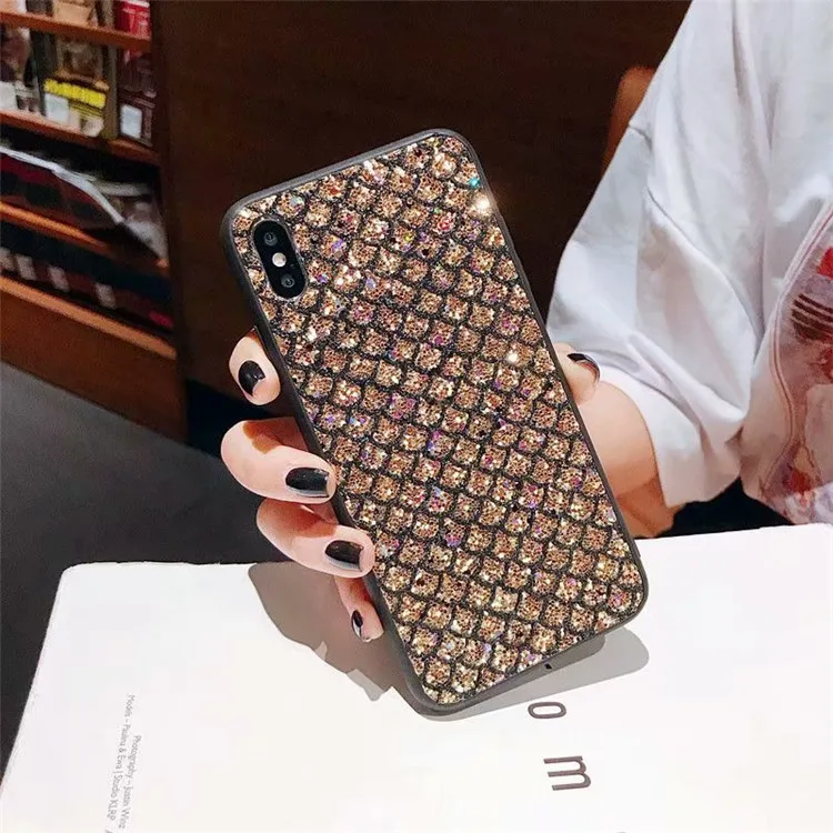Блестящий чехол Fish Scale для OPPO A59 F5 F9 F11 Pro Oppo A3S A7 Realme 3 C2 задняя крышка|Бамперы| |