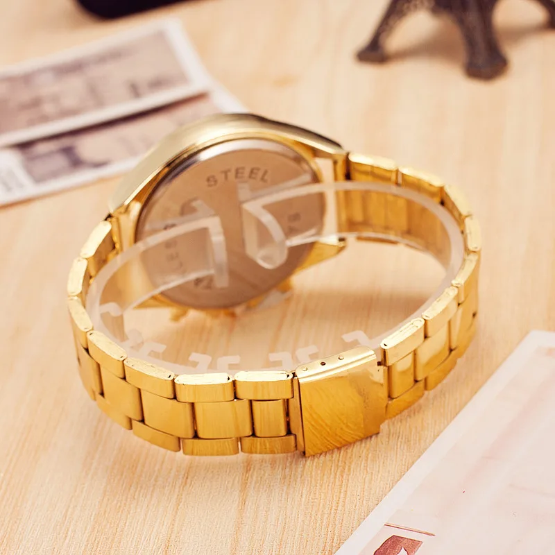 Часы Для женщин клевер дизайн сплав золотой стальной лентой часы женские