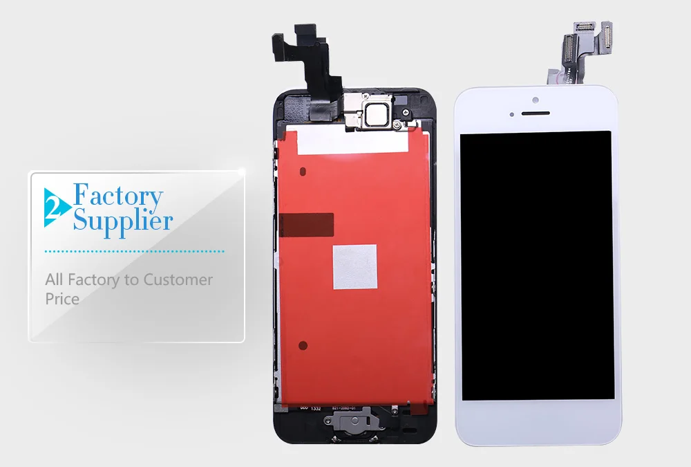 Полная сборка ЖК-дисплей для iPhone 5S 6s se 6 сенсорный экран дигитайзер Замена с кнопкой домой фронтальная камера полный ЖК-дисплей