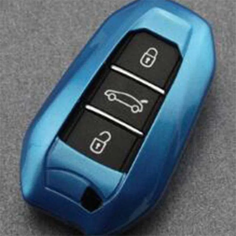 Peacekey автомобильный Abs ключ защитный чехол для peugeot 301 Ds6 Ds5 автомобильный брелок для Citroen C4L C3-Xr Elysee автомобильный Стайлинг - Название цвета: blue