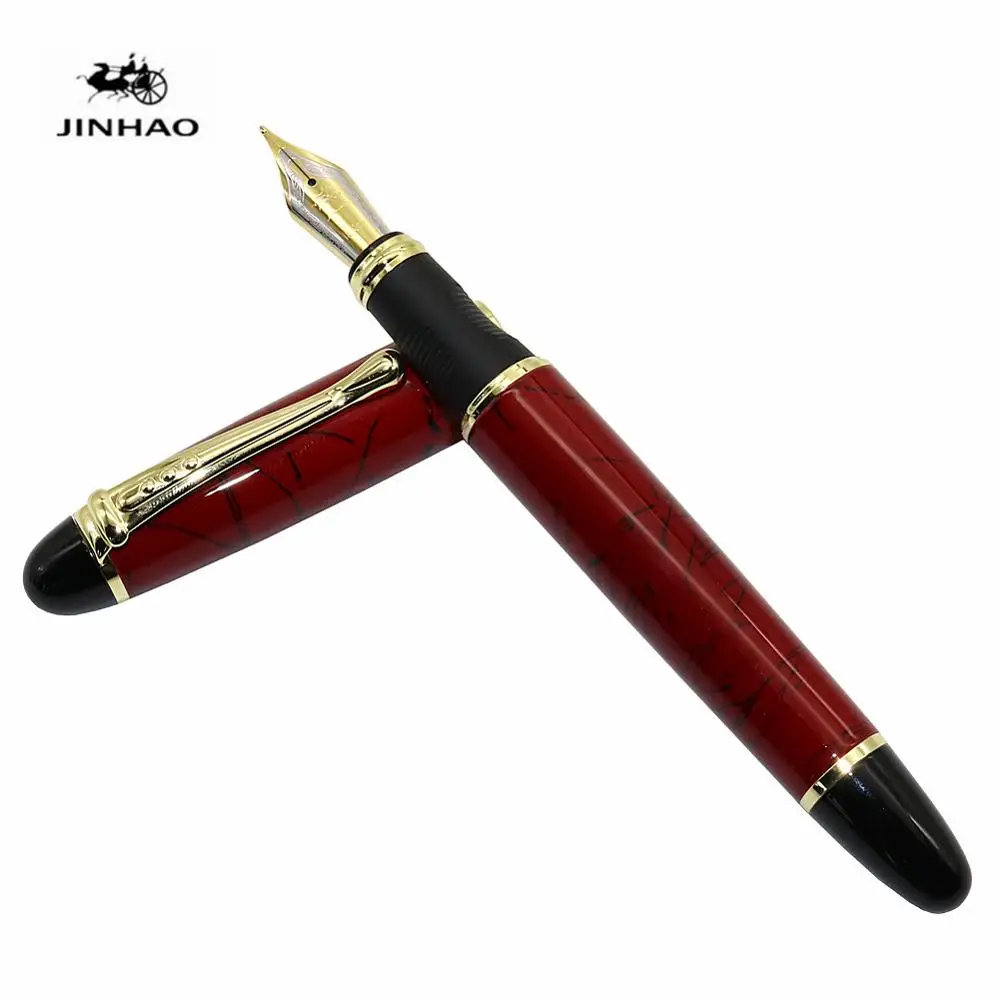 dark red Jinhao X450 самопишущее перо полностью металлический золотой зажим роскошные ручки канцелярские принадлежности для студентов офисные школьные принадлежности - Цвет: dark red