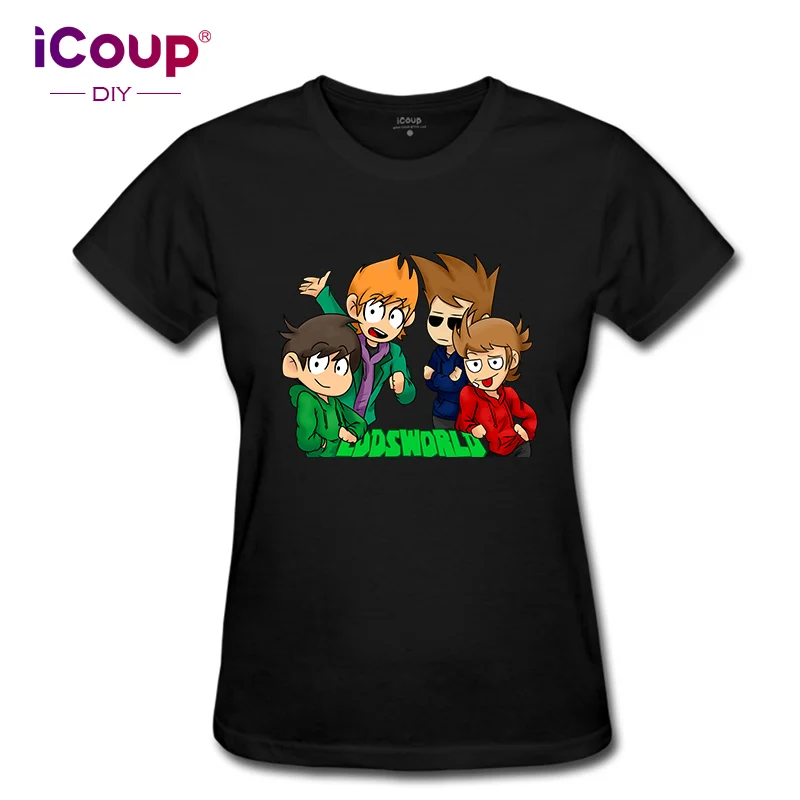 ICoup Women's Eddsworld EW 100% хлопок короткий рукав|Футболки| |