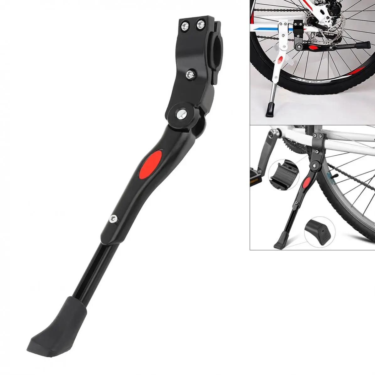 MTB Road Bicycle Kickstand Parking Rack Cycling Parts Mountain Bike Support Side Kick Stand Foot Brace 34.5-40cm Adjustable