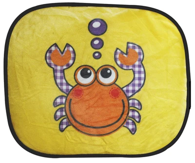 Yellow crab Автомобиль милый мультфильм боковое заднее стекло козырек от солнца козырек щит экран Солнечная защита Солнцезащитный блок боковой блок оконная пленка - Цвет: Yellow crab