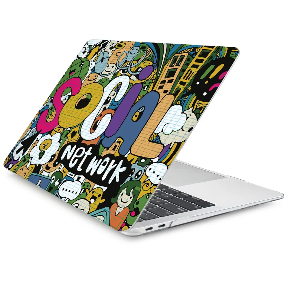 Для MacBook Pro retina 12 13 15 Air 11 13,3 дюймов жесткий чехол с уникальным принтом для ноутбука Pro 1" Touch Bar A1989 A1708