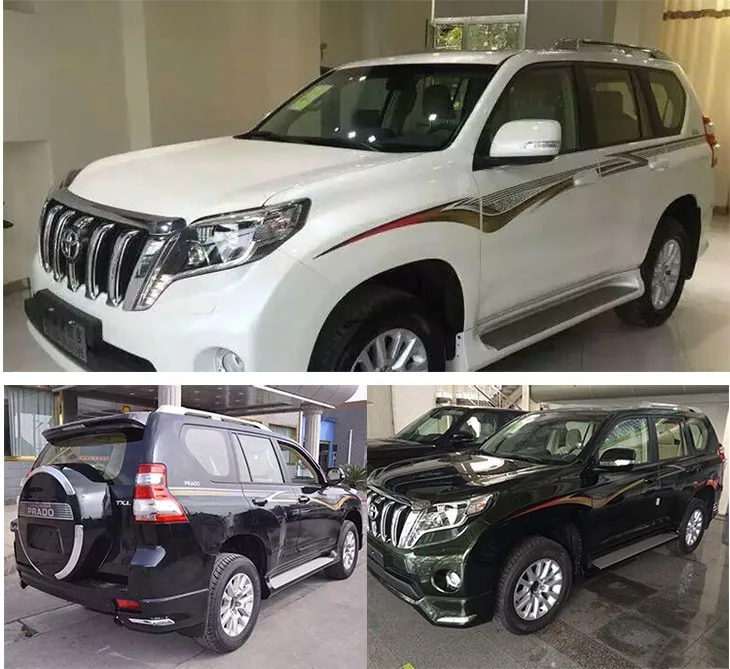 Для Toyota Prado 2700 10-19 декоративные наклейки на машину Стильные наклейки для украшения боковой двери Prado внешний вид Декоративный корпус на заказ - Название цвета: A