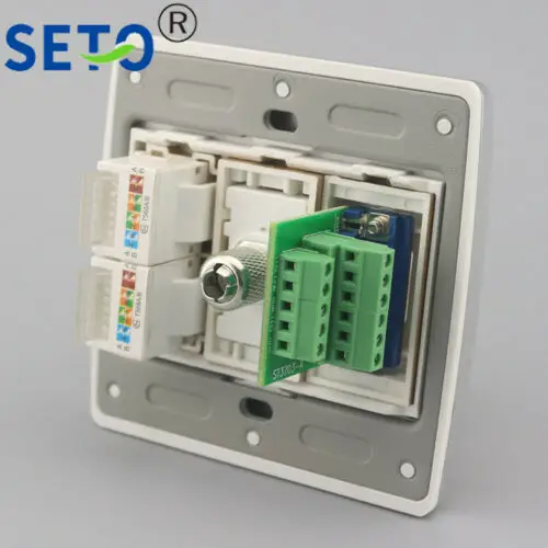 86 Тип VGA + TV Dual RJ45 Cat5e сетевая Lan настенная пластина розетка Keystone Лицевая панель |