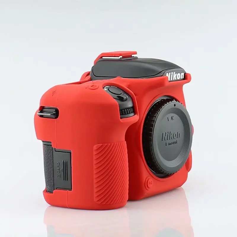 D7500 red Приятный мягкий силиконовый резиновый защитный корпус для камеры крышка чехол кожи для Nikon D7200 D5300 D750 D3400 D5500 D810 D7500 Камера сумка - Цвет: D7500 red
