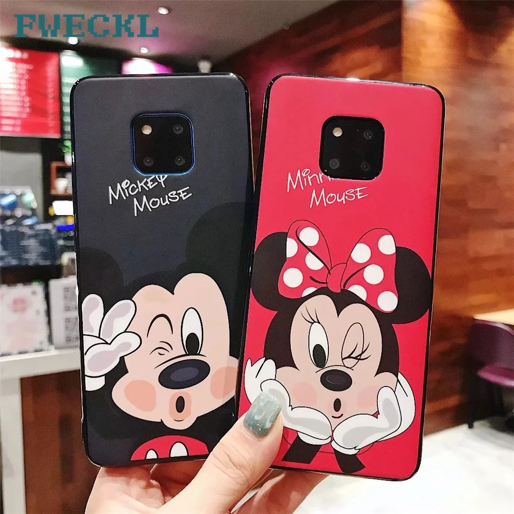 С Микки Маусом и Минни Маус комплект Мышь чехол для телефона Samsung Galaxy S8 S9 S10 плюс