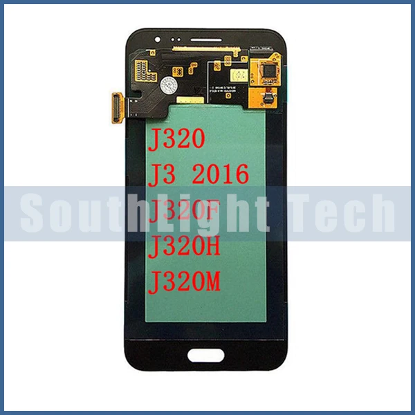 Класс AAA + Супер Amoled для Samsung J3 2016 дисплей J320 J320F J320FN LCD сенсорный экран дигитайзер