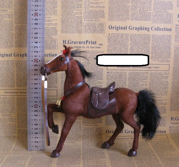 Новая модель игрушечной лошади седло из полиэтилена коричневая лошадь игрушка