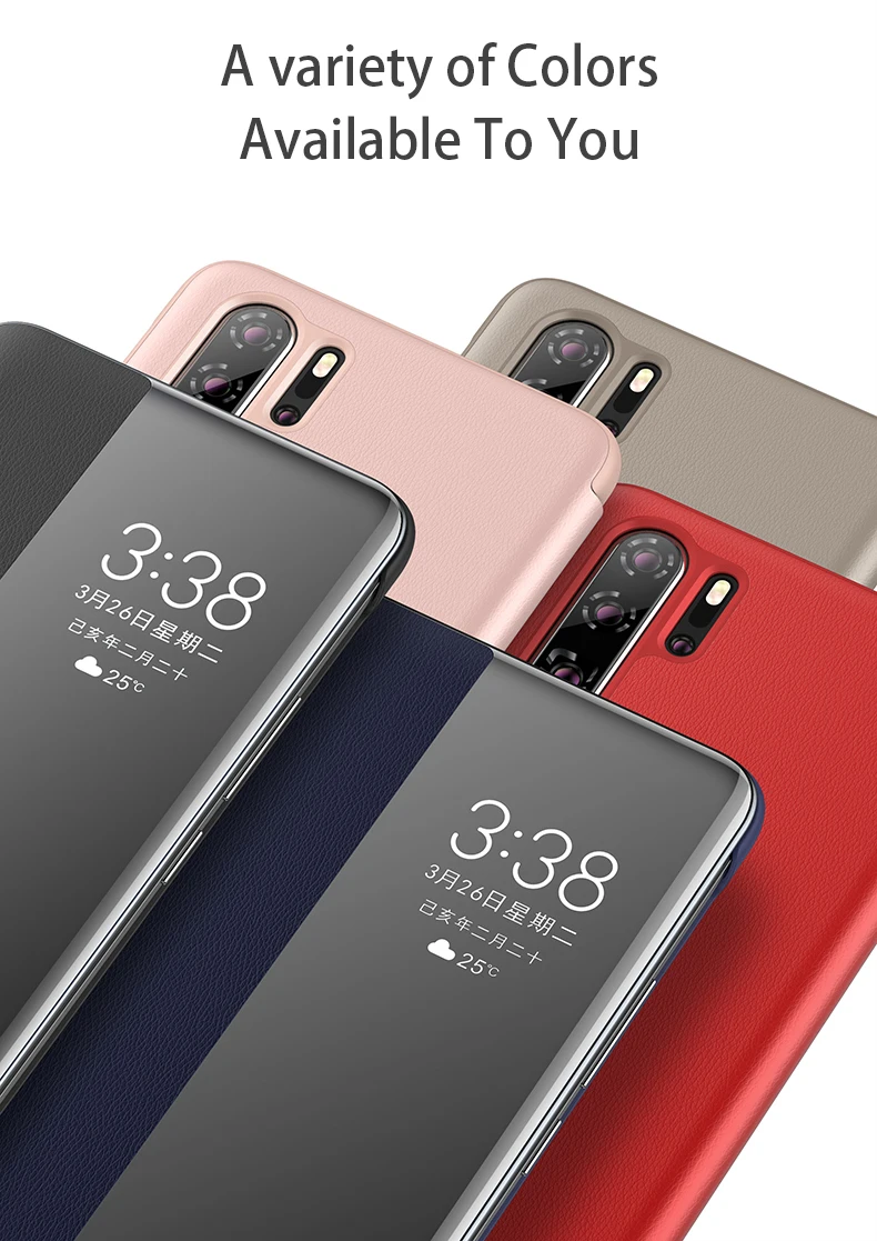Для huawei P30 Pro Чехол CENMASO Smart View Wake Sleep Up флип-чехол кожаный защитный для huawei P30 P20 Pro флип-чехол
