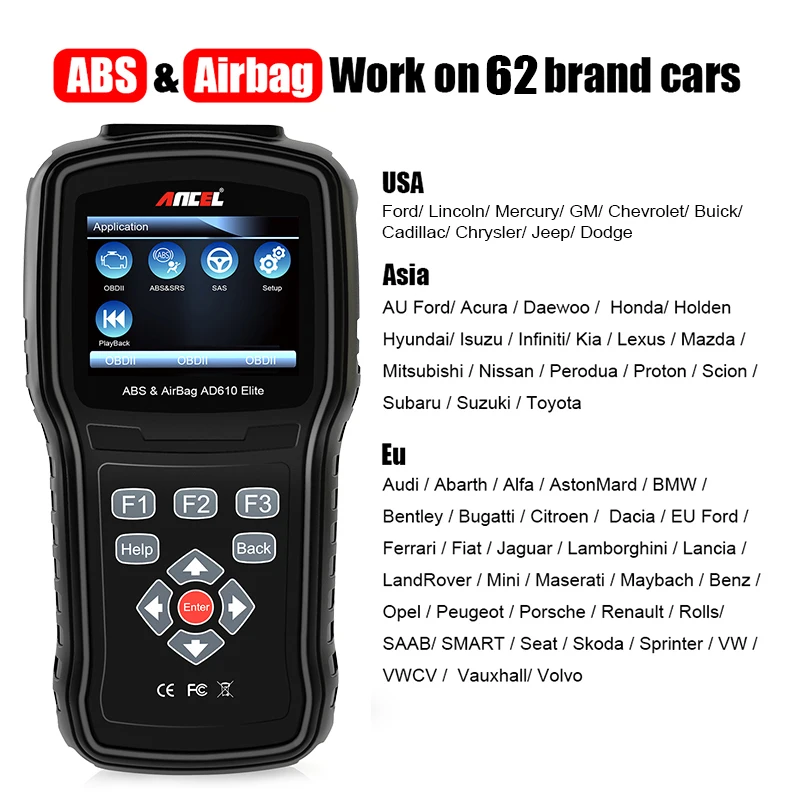 Сканер ANCEL AD610 Elite OBD2 многоязычный диагностический инструмент для сброса данных о