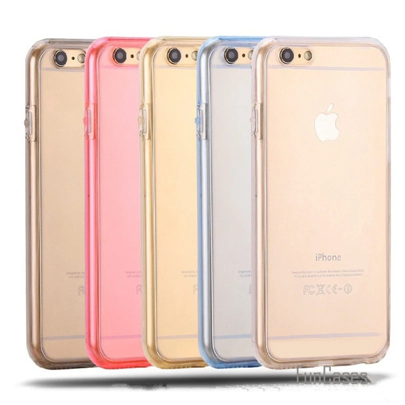 Чехол для iPhone 7 Plus 6 S Plu 5 5S SE (передняя + задняя покрывающий гель серии)
