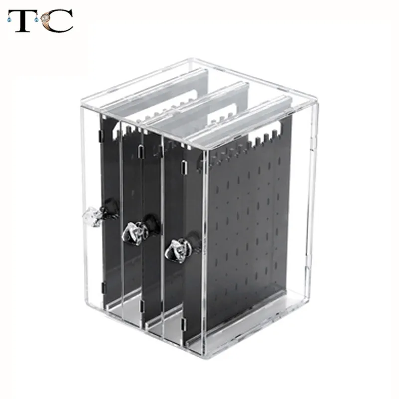 Прозрачная акриловая полка для ювелирных украшений с 3 ящиками|Упаковка и стойки