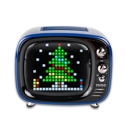 Divoom Pixel Tivoo портативный Tivoo Max открытый беспроводной Bluetooth динамик аудио Pixel Art светодиодный смарт-будильник с приложением - Цвет: Tivoo Blue