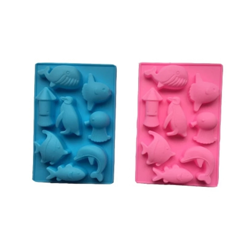 Силиконовая форма для выпечки дельфинов 8 силиконовых форм ручной работы мыла