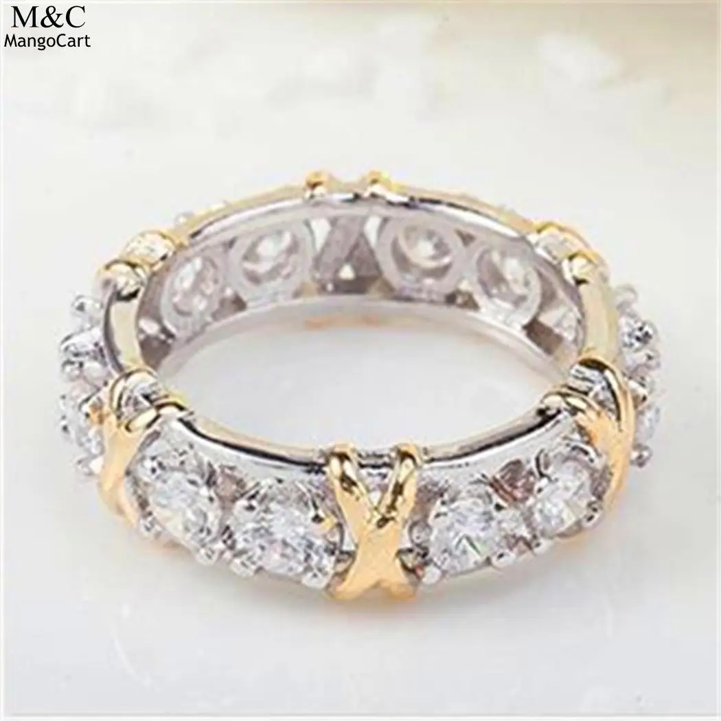 17 мм Стразы Золото Для женщин и т. д. вечерние покрытием ювелирных 2 Свадебные