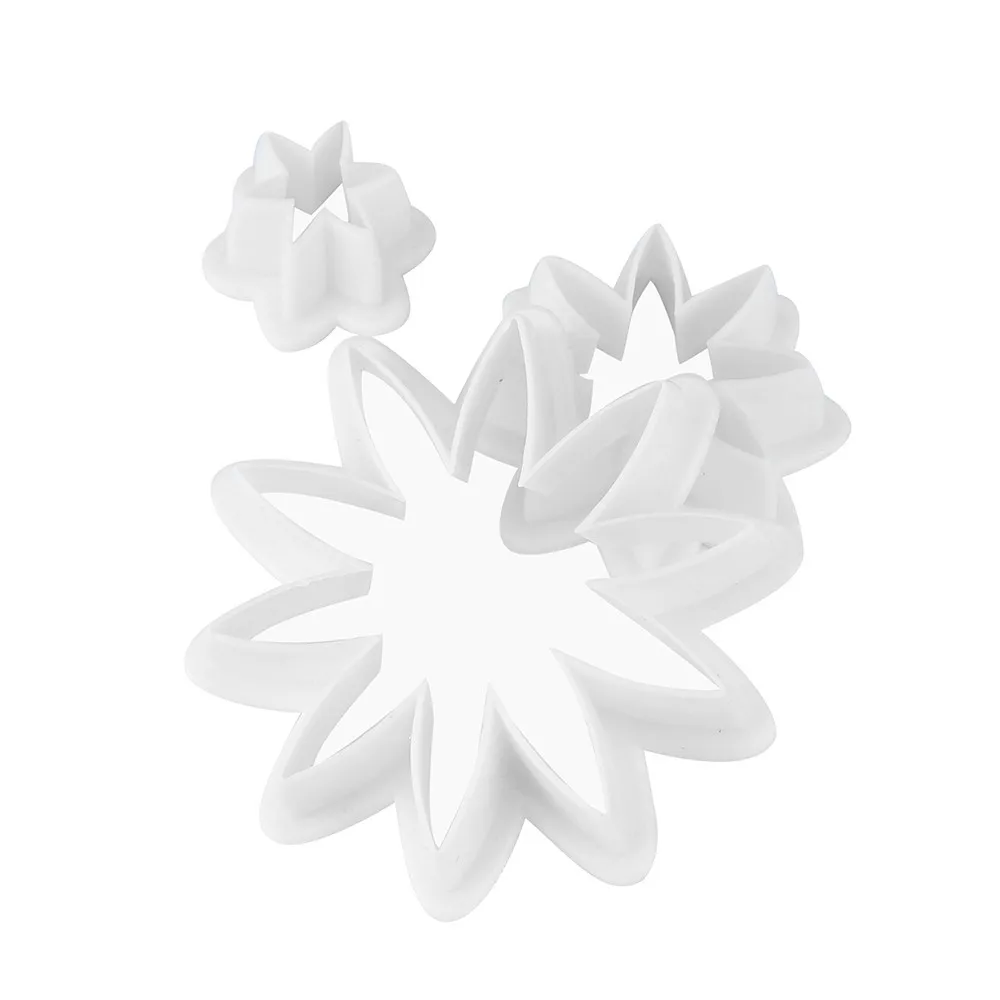 Пластиковая форма для украшения торта с ромашками 3 шт. Рождественская Цветочная