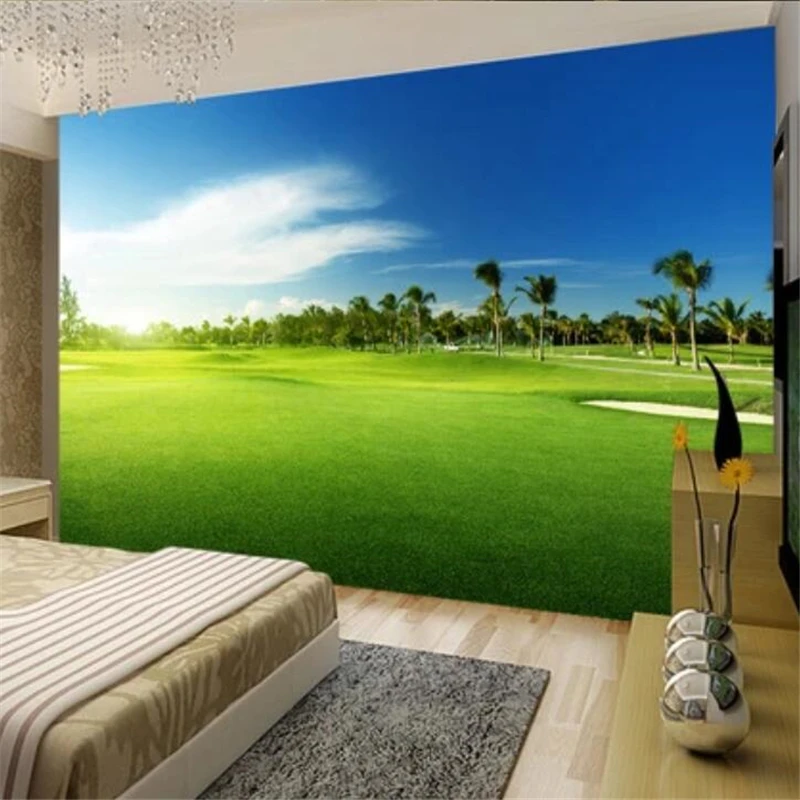 3D обои beibehang на заказ фотообои с изображением травы для гольфа пейзажа гостиной