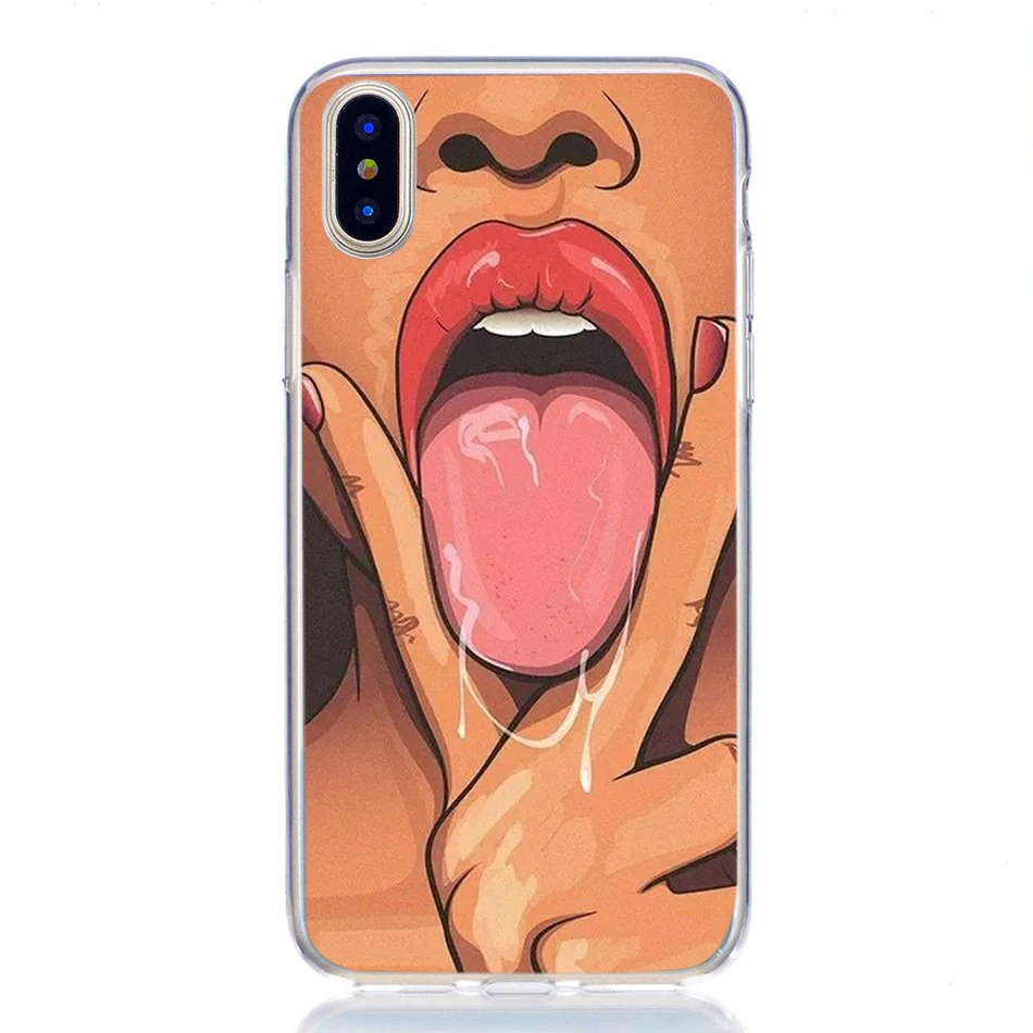 Чехол для iphone x xs xr max 6 6s 7 8 plus силиконовый мягкий необычный чехол с рисунком