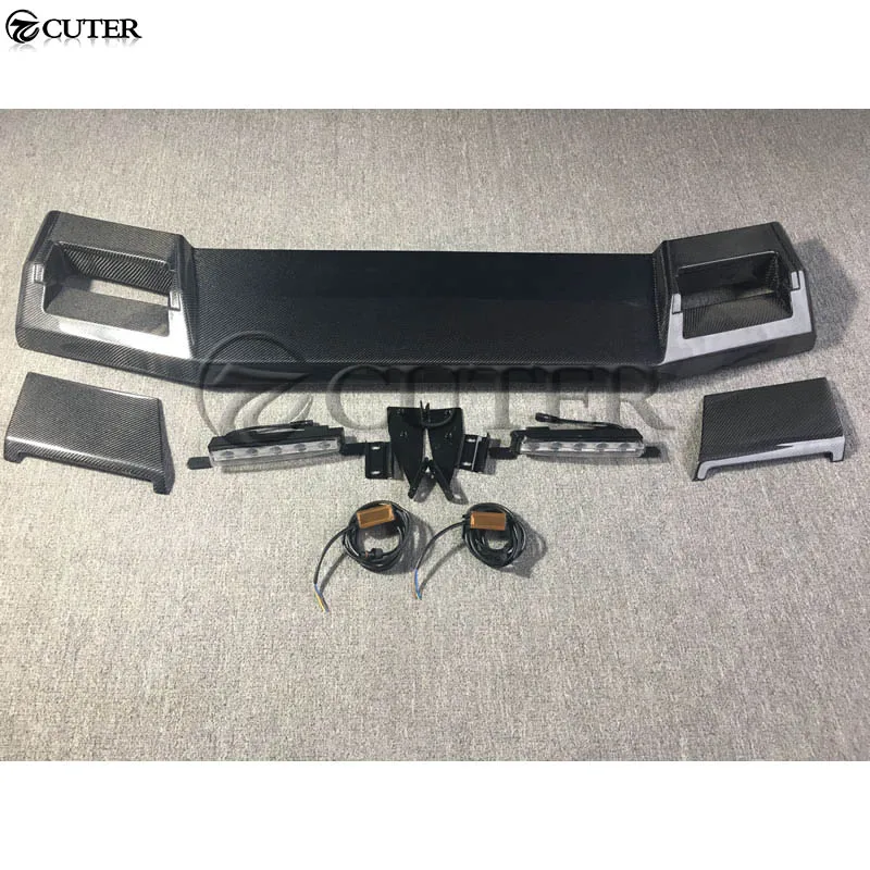 W463 G500 G55 G65 AMG задний спойлер из углеродного волокна, крылья на крышу со светодиодный подсветкой для Mercedes-Benz W463 Brabus style