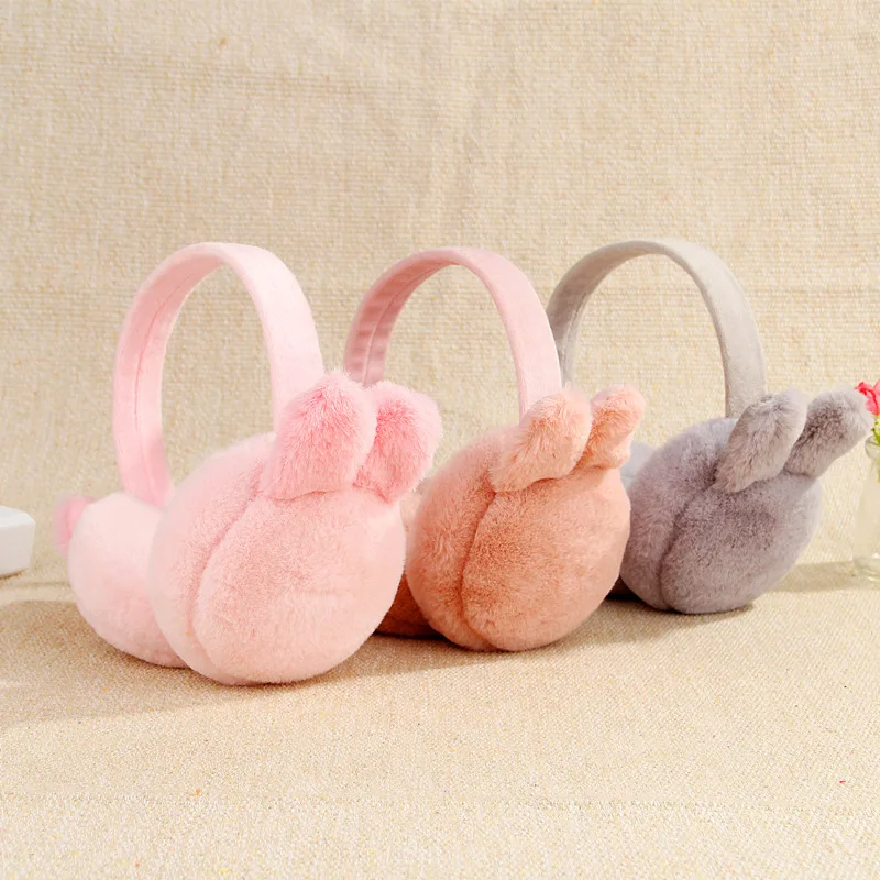 Elegant Rabbit Ear Winter Earmuffs For Women Warm Warmers Gifts Girls Cover Ears Fashion TWE005-white | Аксессуары для одежды