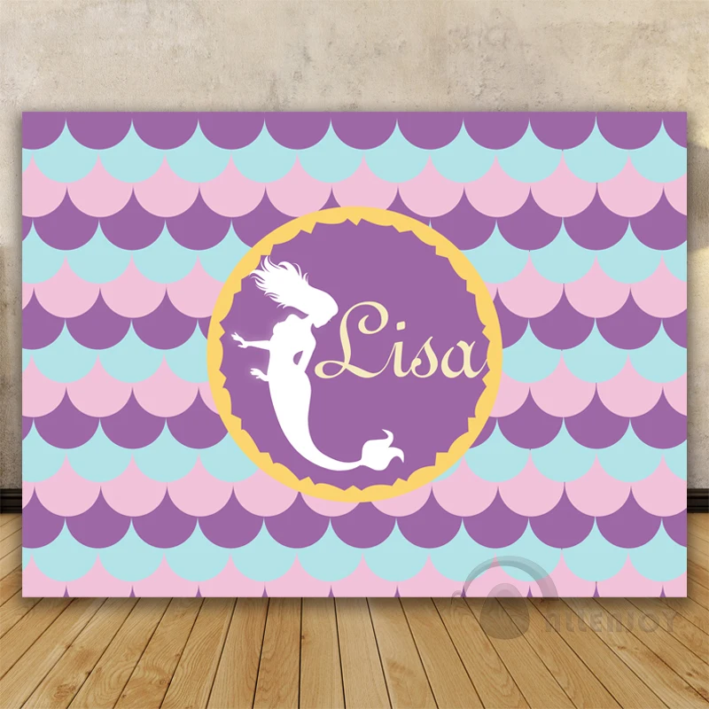 Фон для фотосъемки с изображением красавицы и рыбки принца девочек на день