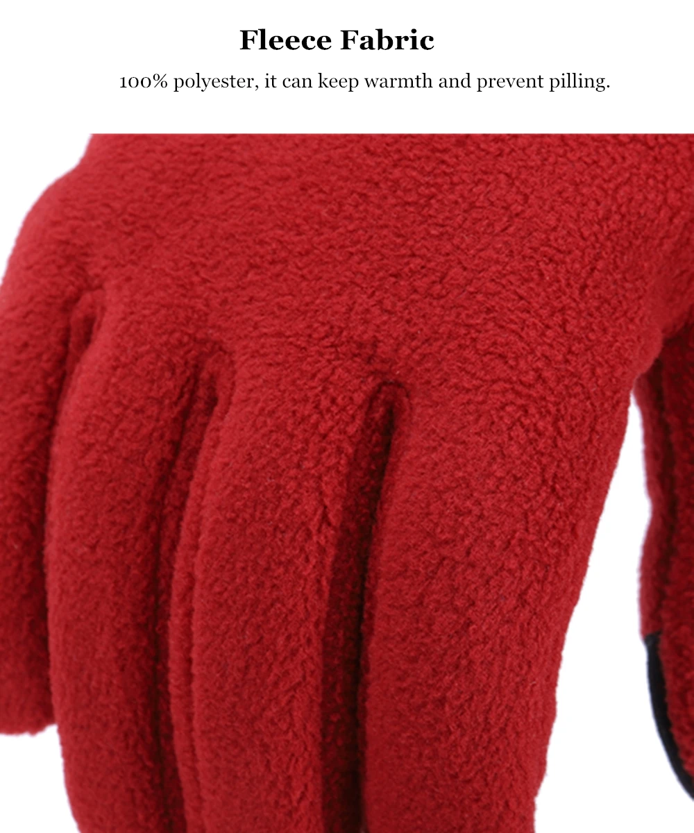 Мужские и женские Зимние флисовые велосипедные перчатки с сенсорным экраном