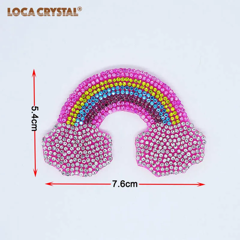 Радужная форма Горячая фиксация Стразы красота Брелок Украшение стразы
