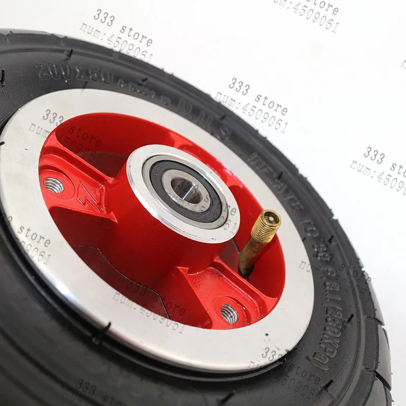 Шина с Ступицей Колеса " скутер 200x50 надувание шин Электромобиль Электрический Скутер колеса из алюминиевого сплава пневматические шины