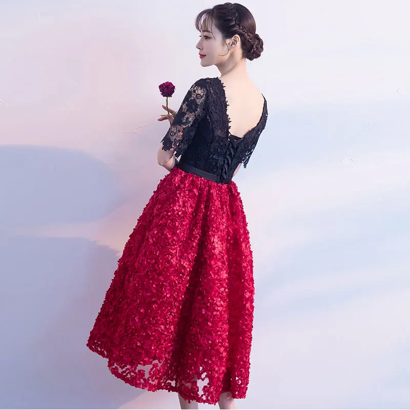 Женское вечернее платье FADISTEE длинное сатиновое с рукавом средней длины|Вечерние