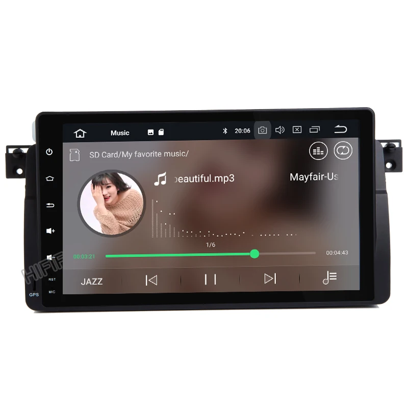 IPS матрица Android 10 9 дюймов четырехъядерный 2Din автомобильный DVD для BMW E46 318 325 320