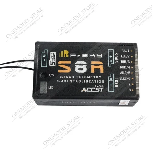 Оригинальный приемник FrSky S8R 8/16 каналов Телеметрия для радиоуправляемого