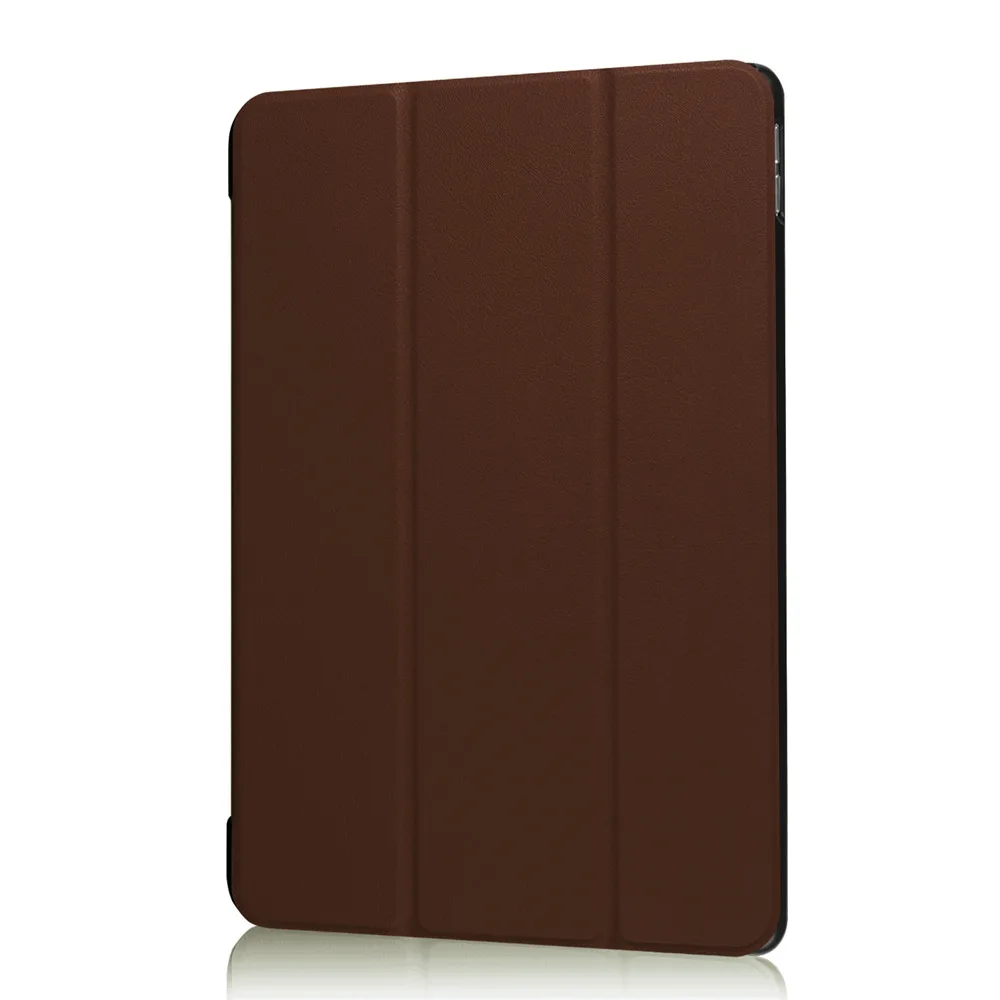 Brown Case Для iPad Pro 10,5 Премиум портативная тонкая перезаряжаемая 7 цветов светодиодный клавиатура с подсветкой Беспроводная Bluetooth клавиатура чехол - Цвет: Brown Case