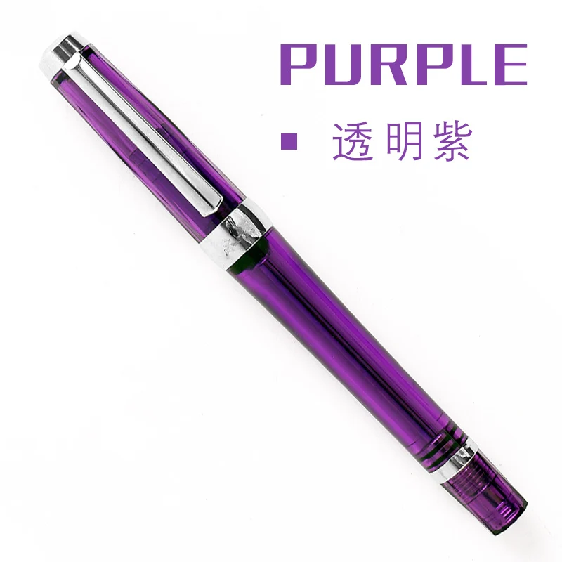 3PCS New Wing Sung 3013 Vacuum Fountain Pen Set Wingsung Resin Transparent Quality EF/F Nib 0.38/0.5mm Ink Gift Pen for Office