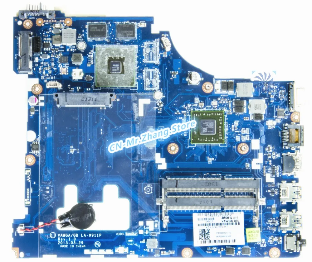 SHELI FOR Lenovo G505 Laptop Motherboard W/ E1 2100 CPU VAWGA/GB LA 9911P HD8570M GPU DDR3|Материнские платы для