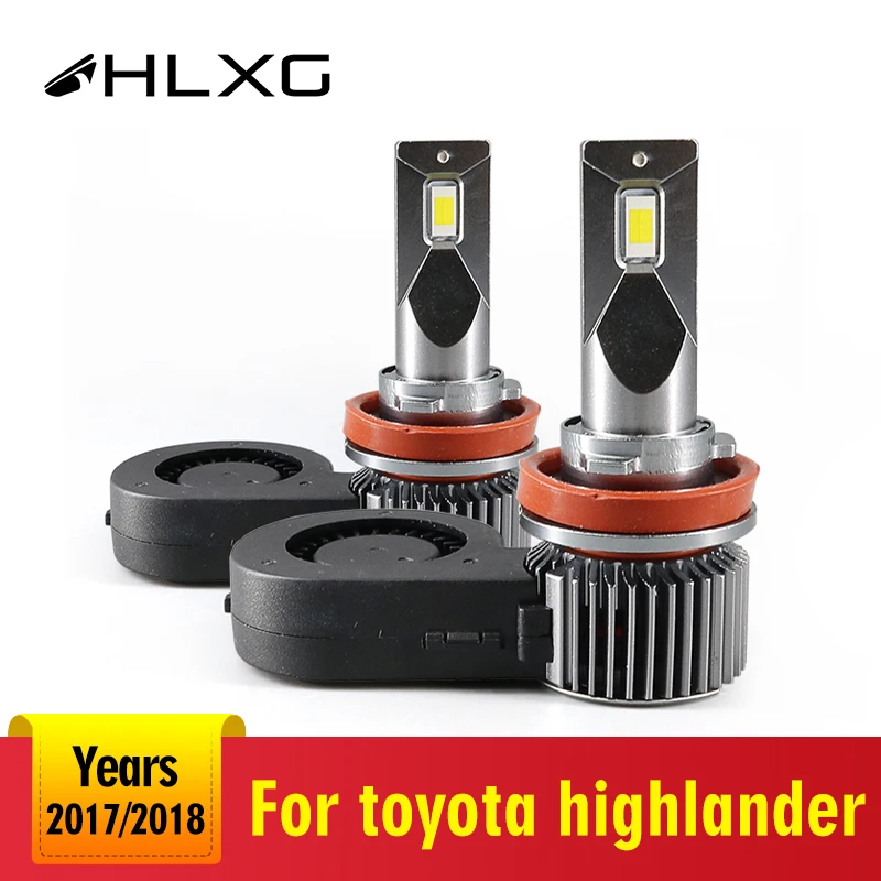 Для highlander автомобильный головной светильник H11 Led 8000 мл 72 Вт 6000 К белый для toyota 2017