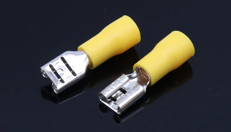 FDD5.5-250 FDD5-250 женский изолированный Электрический обжим терминал для 4-6mm2 провода разъемы кабель провода разъем 100 шт./упак. FDD