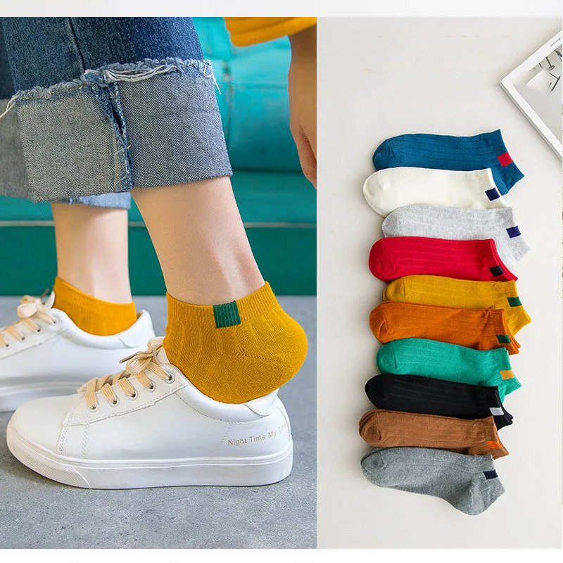 Новинка однотонные тонкие короткие носки с закрытым носком дышащие удобные