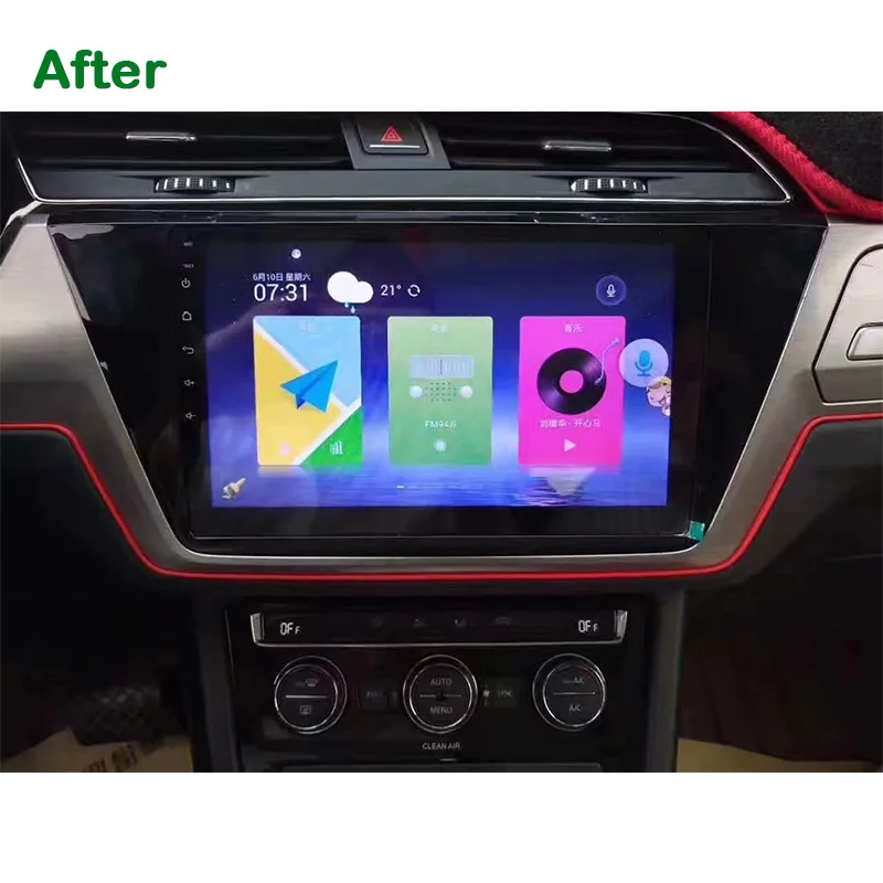 Lenvio 4G RAM 32G ROM Восьмиядерный Android 8 0 автомобильный DVD GPS навигационный плеер для VW