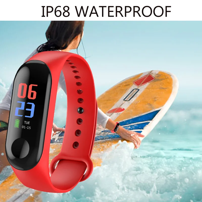 IP67 Смарт часы водонепроницаемый спортивный браслет 15 дней в режиме ожидания OLED