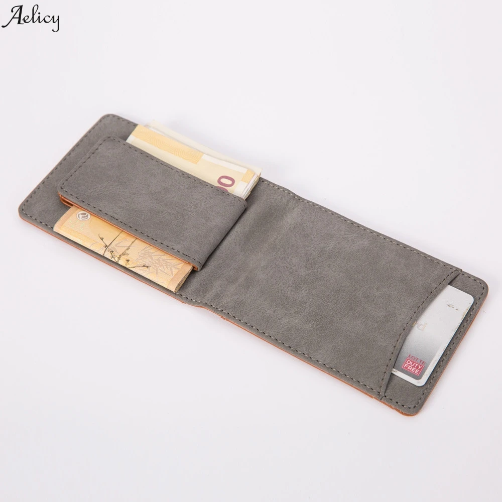 Женский кошелек тонкий кожаный мини с магнитной застежкой и отделением для карт