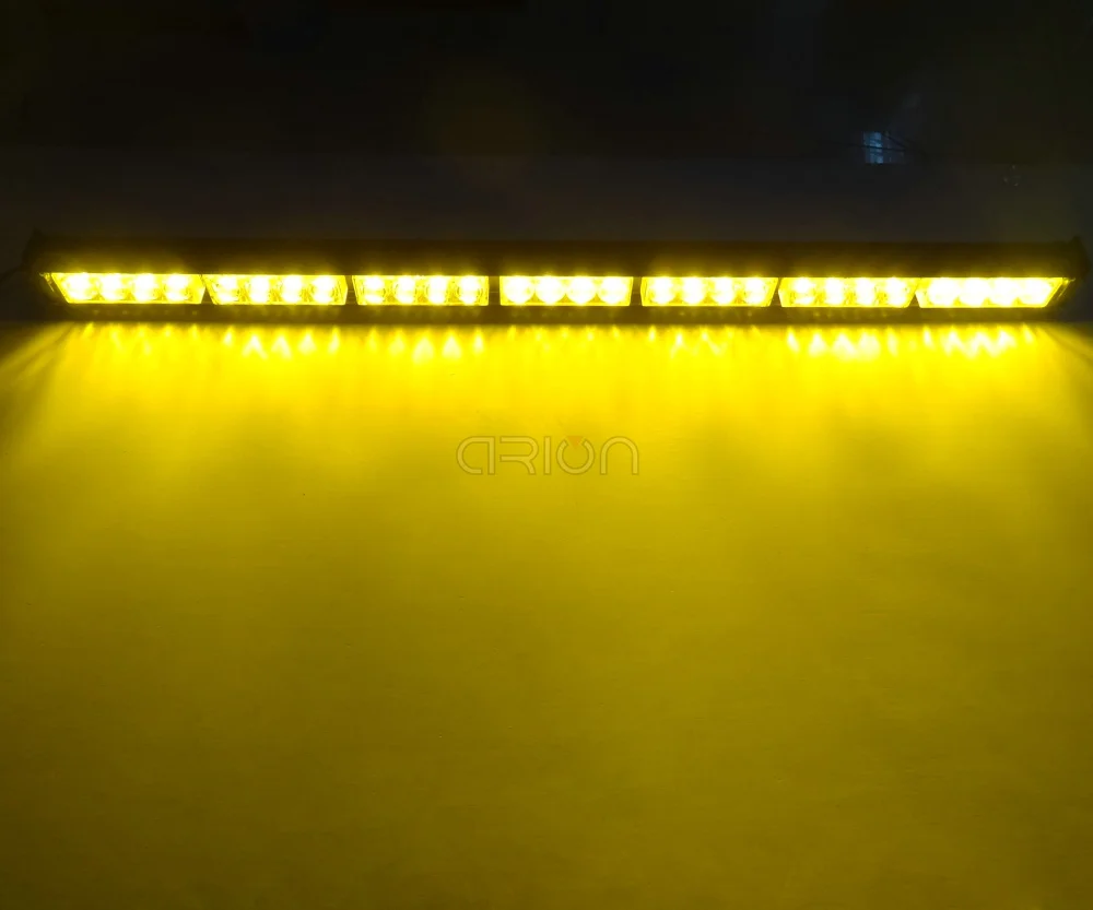 Автомобиль-Стайлинг автомобиль длинный 8-32 Led аварийный стробоскоп Предупреждение ющий светильник мигающий грузовик полицейские, пожарные янтарные желтые лампы автомобили - Цвет: 84W 28LED 76.5CM