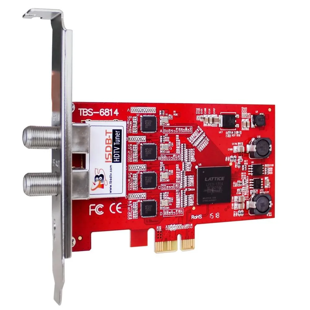 TBS6814 ISDB T Quad тюнер PCIe карта для телевизионных программ|card card|card programingcard tv |