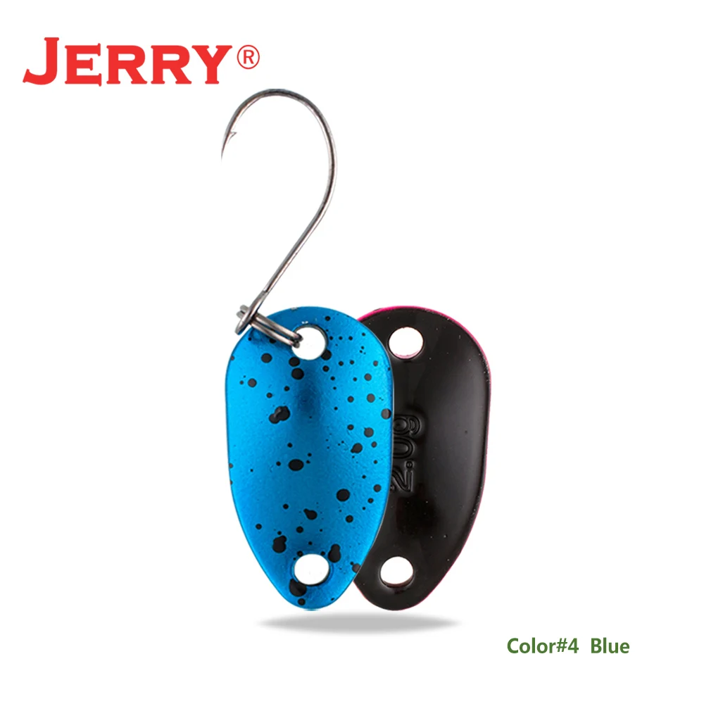 Jerry pesca 2 г 3,5 г 4,5 г несколько цветов микро рыболовные ложки форель ложка рыболовные приманки-Воблеры Спиннер приманка - Цвет: 4 blue