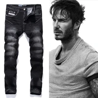 black printed jeans men fashion designer logo brand jeans trousers high quality mens jeans slim straight denim jeans man f702