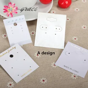 Висячие серьги-гвоздики 50 шт.лот, классические белые серьги-гвоздики, упаковочные карты, простые дешевые витрины для ювелирных изделий, поставщик карт