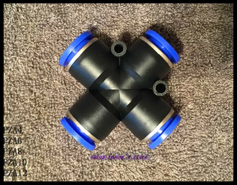 

15 шт./лот PZA12 12 мм Push In Union Cross Пневматический быстрый соединитель абсолютно новый